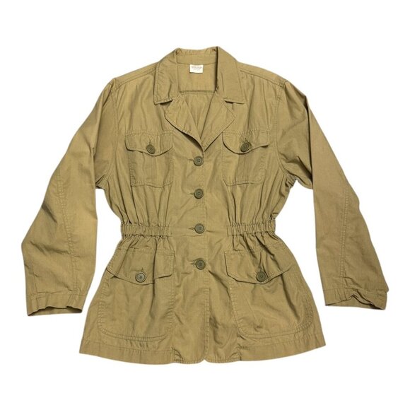 UNITED COLORS OF BENETTON Vintage 90s Khaki Casual Light Jacket Womens Small - Picture 1 of 5